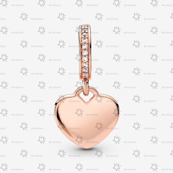 Pandora Engravable Heart Tag Dangle Charm - Picture 3 of 6